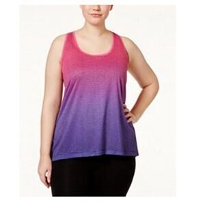 Ideology Womens Space Dyed T Back Tank Top Size 2XL